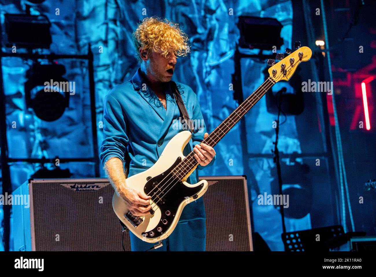 Milan, Italie. 14th septembre 2022. James Johnston, du groupe de rock écossais Biffy Clyro, se produit en direct à Carroponte. Crédit : SOPA Images Limited/Alamy Live News Banque D'Images