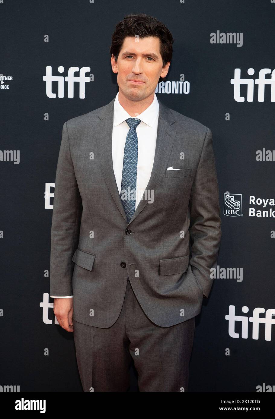 Andrew Muscato participe à la première « la plus grande course de bière » du Festival international du film de Toronto 2022 au Roy Thomson Hall, sur 13 septembre 2022, à Toronto, en Ontario. Photo : PICJER/imageSPACE/MediaPunch Banque D'Images