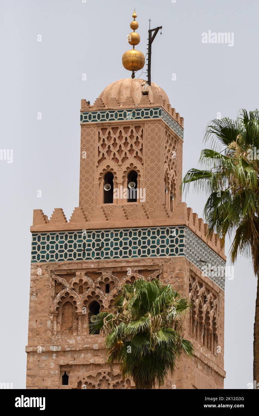 Mosquée de la koutoubia, Marrakech, Maroc Banque D'Images