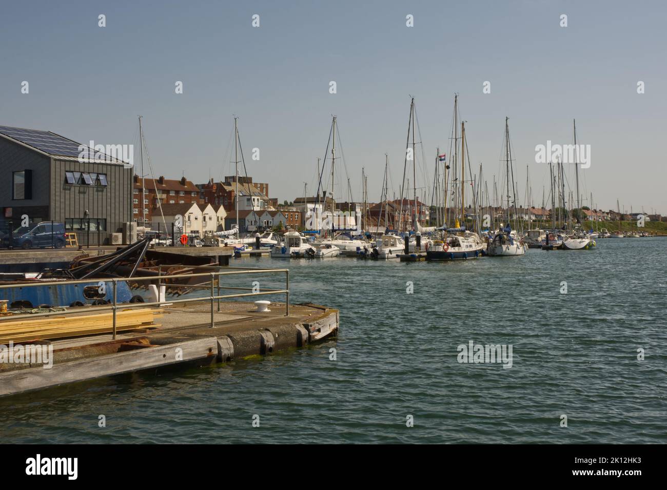 Port, port et port de plaisance à Shoreham dans West Sussex, Angleterre. Banque D'Images