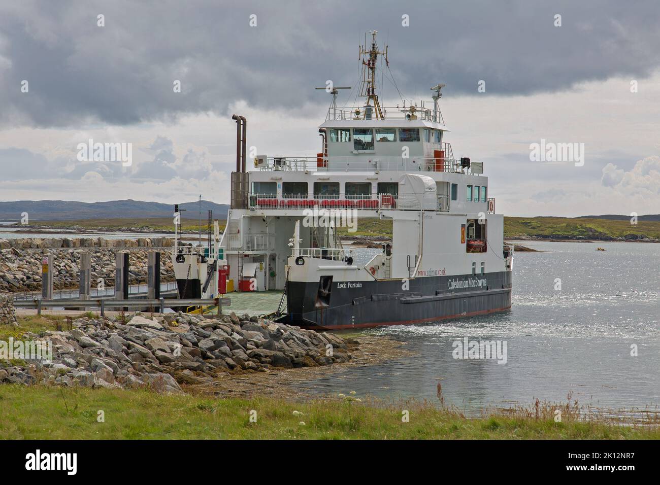 Gare maritime de Berneray, Uist, Uist du Nord, Hebrides, Hebrides extérieures, Îles de l'Ouest, Écosse, Royaume-Uni, Grande-Bretagne Banque D'Images