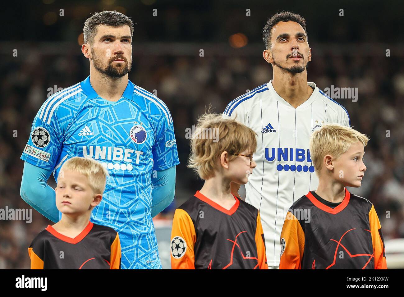 Copenhague, Danemark. 14th septembre 2022. Le gardien de but Mathew Ryan (51) et Zeca (10) du FC Copenhagen vus lors du match de la Ligue des champions de l'UEFA entre le FC Copenhagen et le FC Sevilla à Parken à Copenhague. (Crédit photo : Gonzales photo/Alamy Live News Banque D'Images