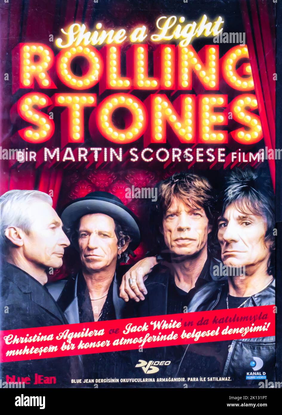 Le documentaire de concert de Martin Scorsese Shine a Light, Rolling Stones. Couvercle de DVD 2008 Banque D'Images