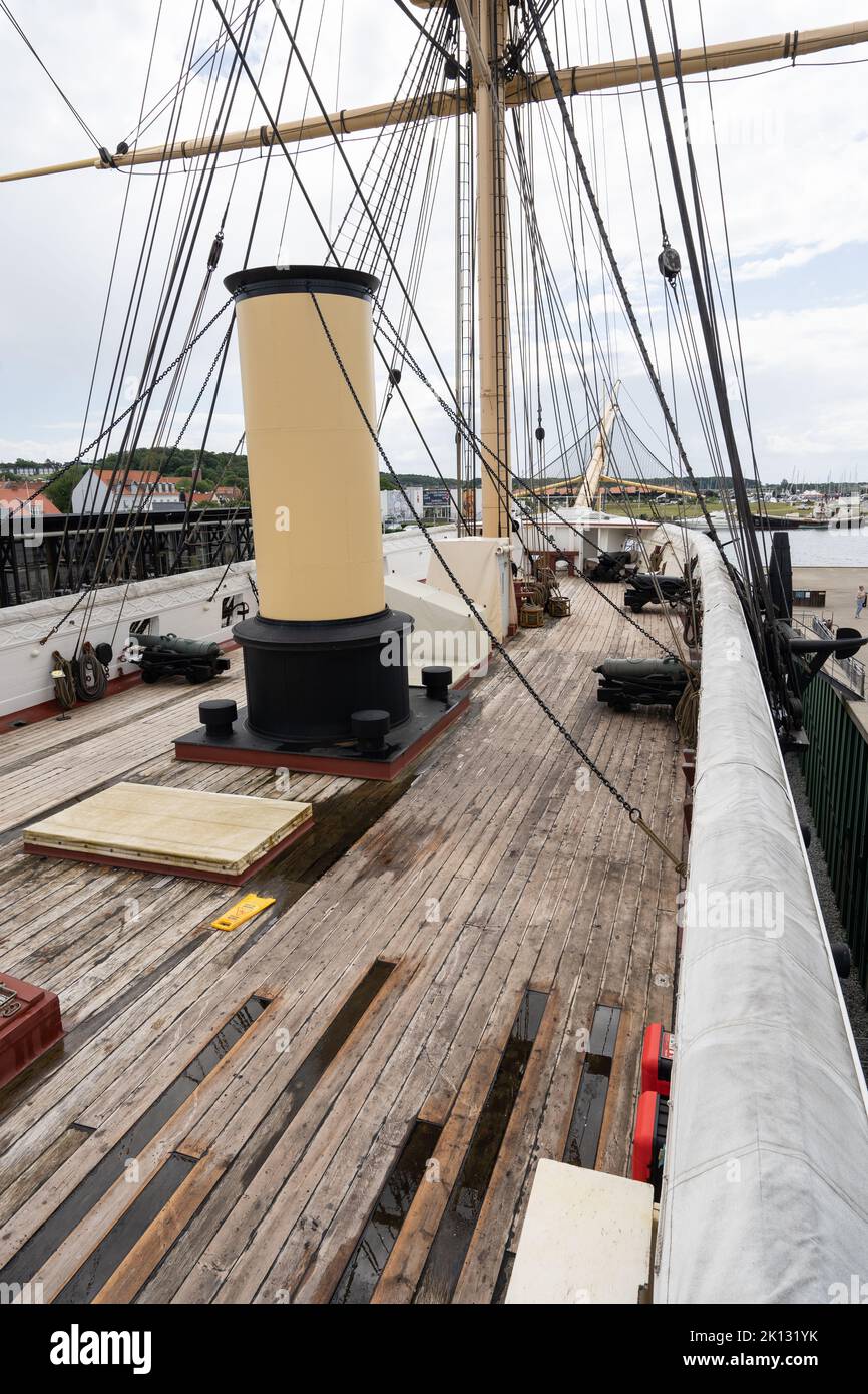 Cuirassé fregatten Jylland à Ebeltoft Danemark Banque D'Images