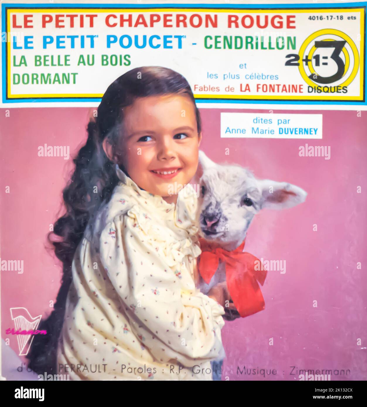 Le petit Chaperon Rouge - Cendrillion - musique pour enfants, Dites par AM Duverney. Édition française Banque D'Images