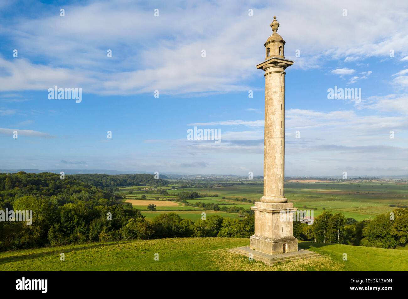 Le monument Burton Pynsent près du village de Curry Rivel, Somerset, Angleterre, Royaume-Uni, Europe Banque D'Images