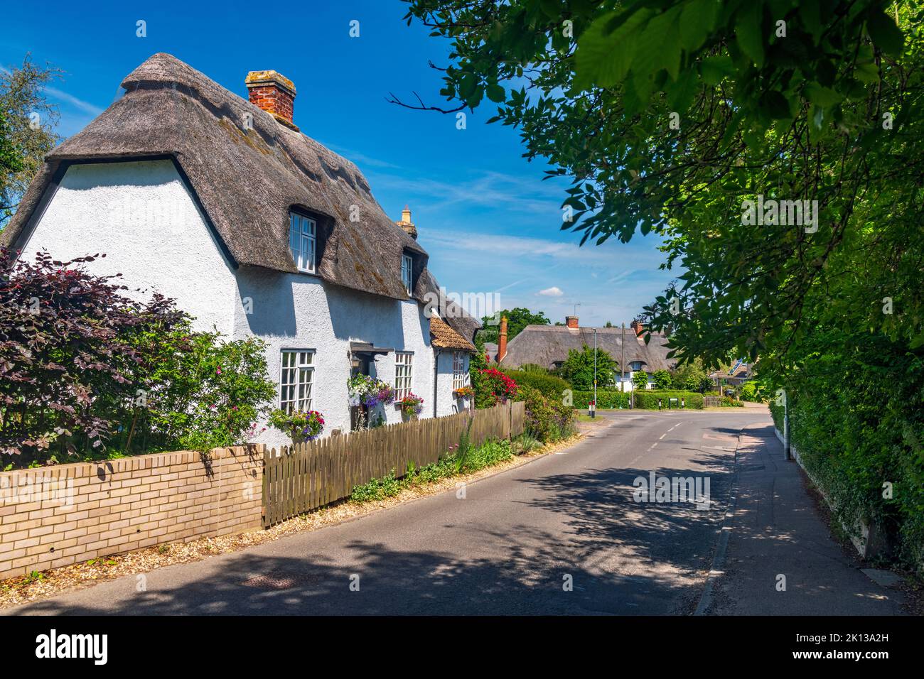 Maison traditionnelle de chaume, Bourn, Cambridgeshire, Angleterre, Royaume-Uni, Europe Banque D'Images