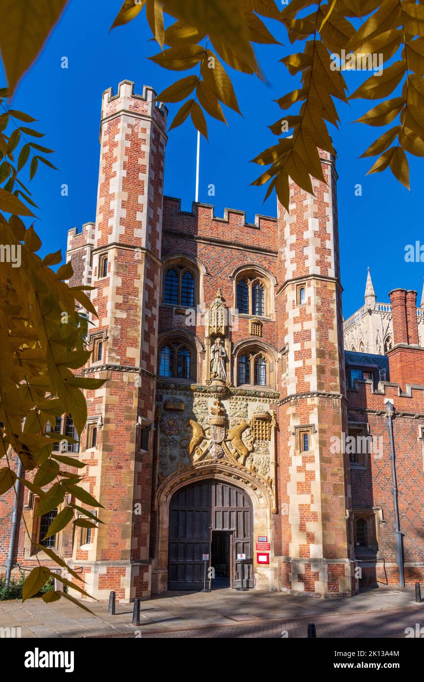 Great Gate, St. John's College, Université de Cambridge, Cambridge, Cambridgeshire, Angleterre, Royaume-Uni, Europe Banque D'Images
