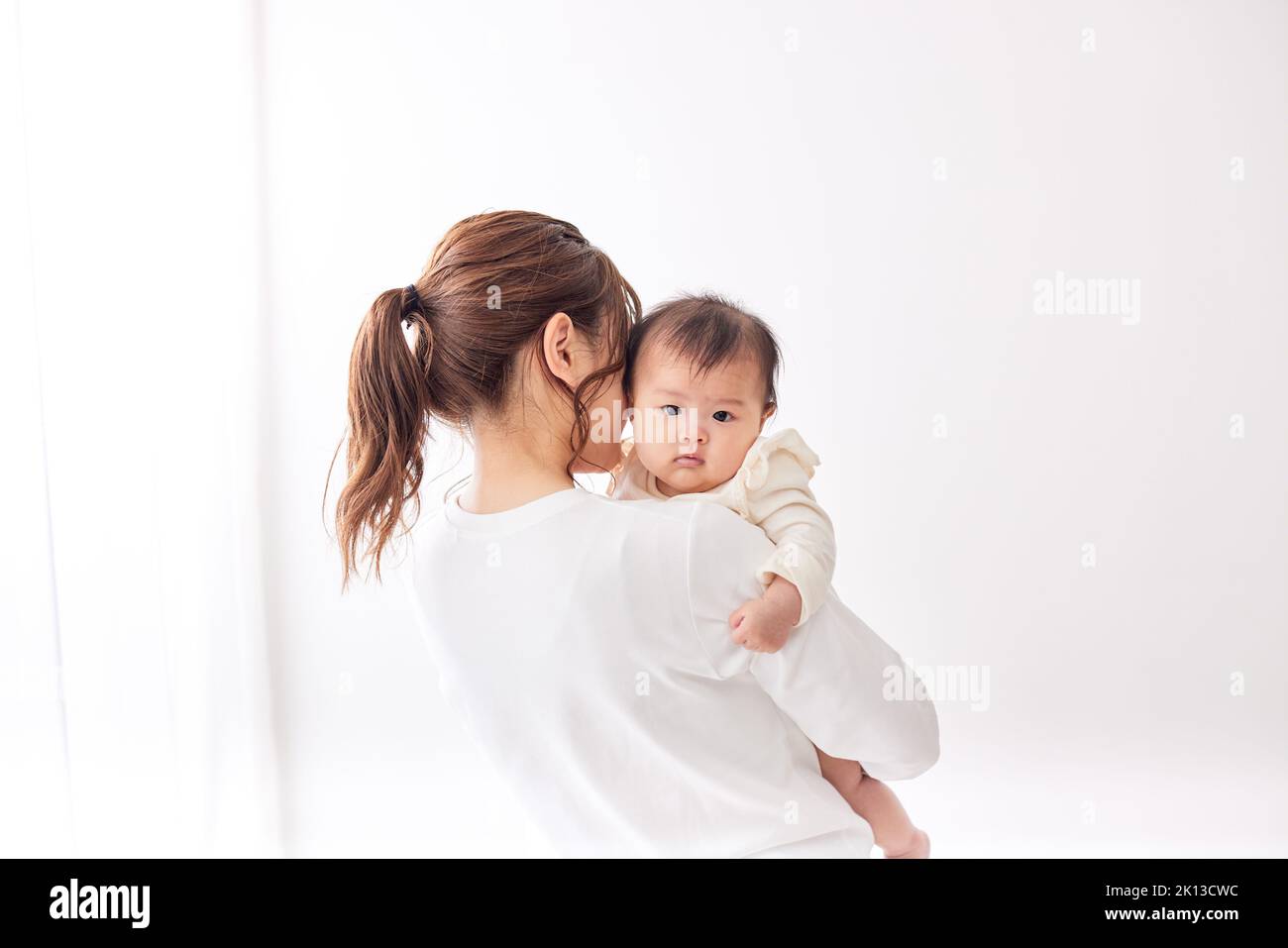 Nouveau-né japonais avec mère Banque D'Images