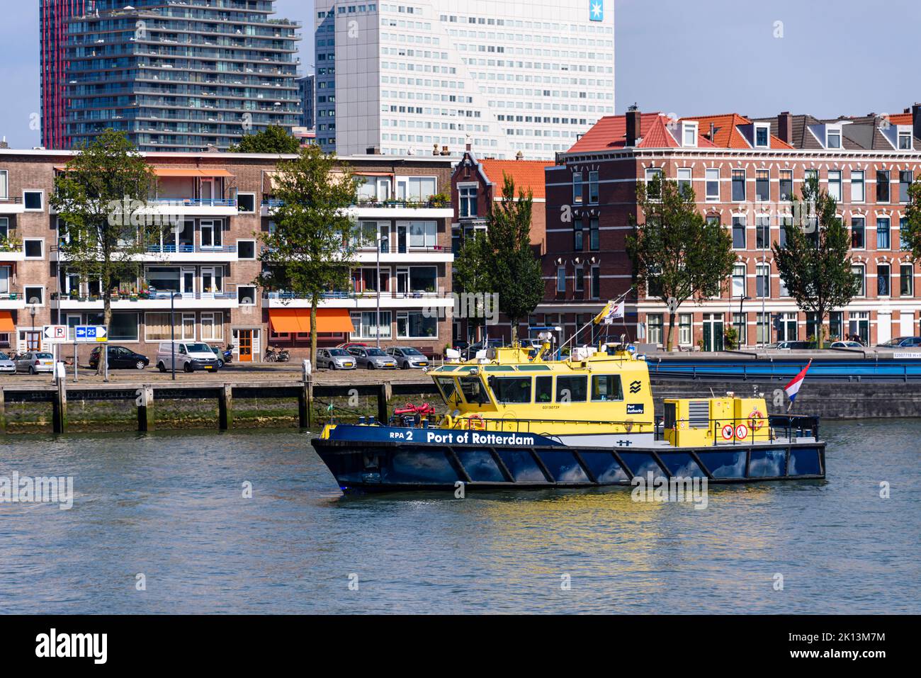 Bateau-pilote pour le port de Rotterdam, pays-Bas Banque D'Images Bateau-pilote pour le port de Rotterdam, pays-Bas Banque D'Images
