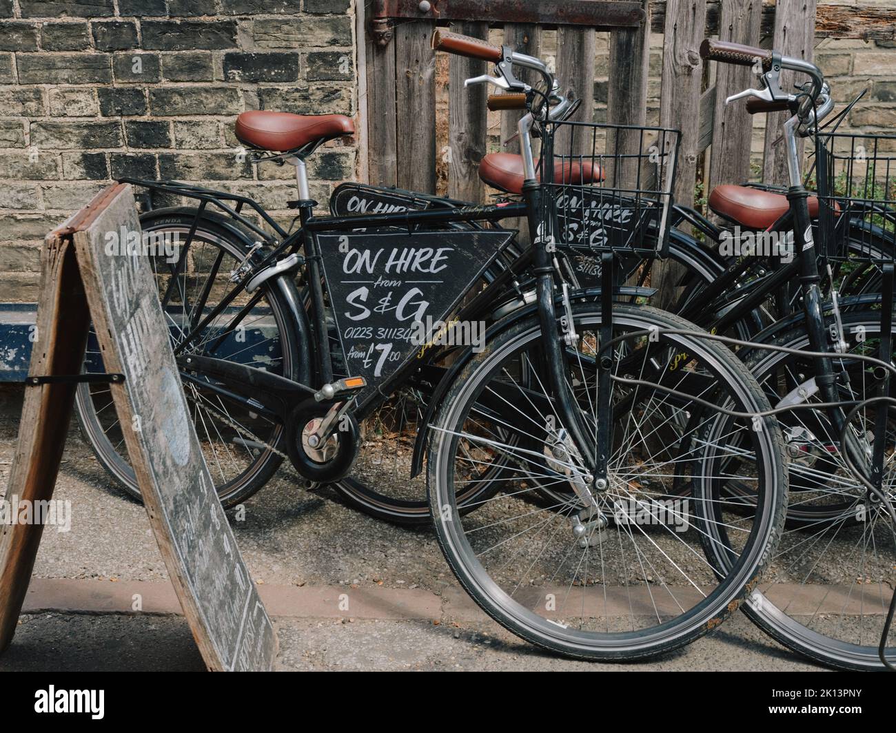 Location de vélos S & G à Cambridge Cambridgeshire, Angleterre, Royaume-Uni Banque D'Images