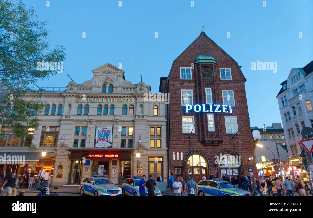 Théâtre St. Pauli und Davidwache à Hambourg, Allemagne Banque D'Images