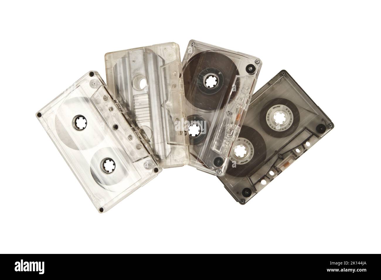 Bandes audio rétro isolées sur fond blanc Banque D'Images