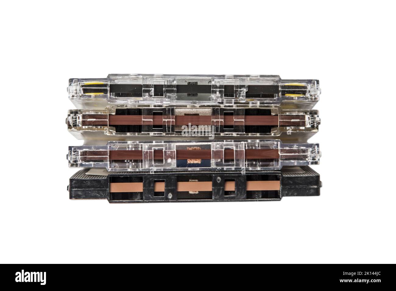 Bandes audio rétro isolées sur fond blanc Banque D'Images