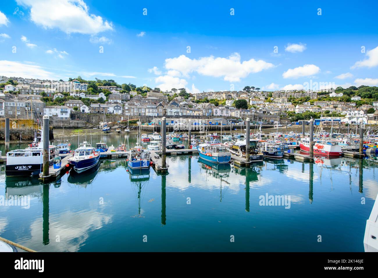 Port de Newlyn à Cornwall, Royaume-Uni Banque D'Images