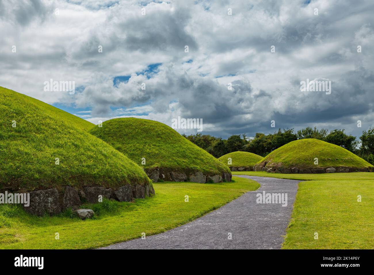 Les tombes mégalithiques de Newgrange en Irlande Banque D'Images