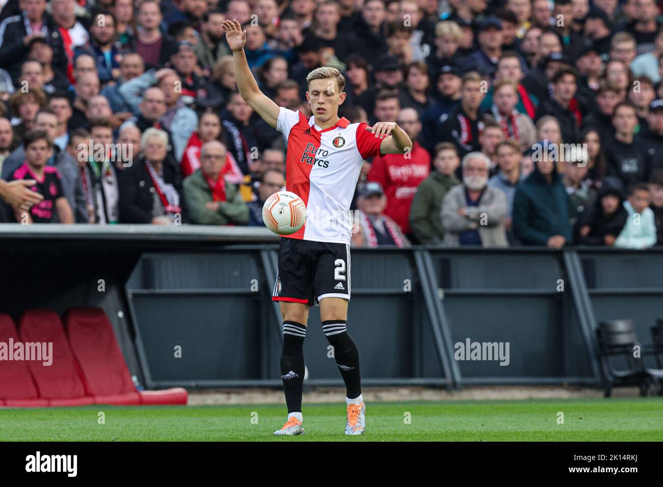 ROTTERDAM, PAYS-BAS - SEPTEMBRE 15 : Marcus Pedersen de Feyenoord lors du match de l'UEFA Europa League entre Feyenoord et SK Sturm Graz à de Kuip on 15 septembre 2022 à Rotterdam, pays-Bas (photo de Peter sous/Orange Pictures) Banque D'Images