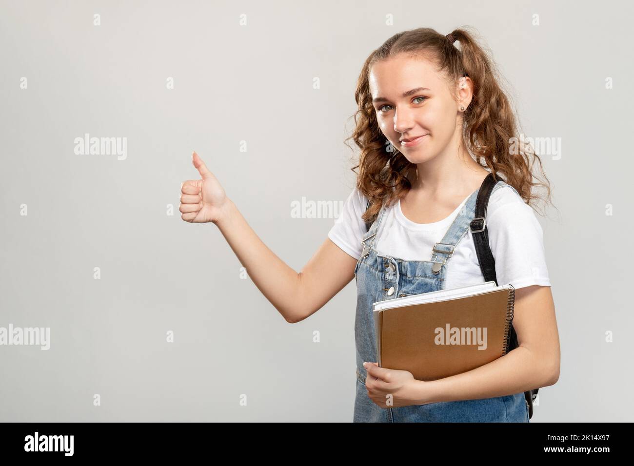 portrait réussi d'étudiant bon résultat smart girl Banque D'Images