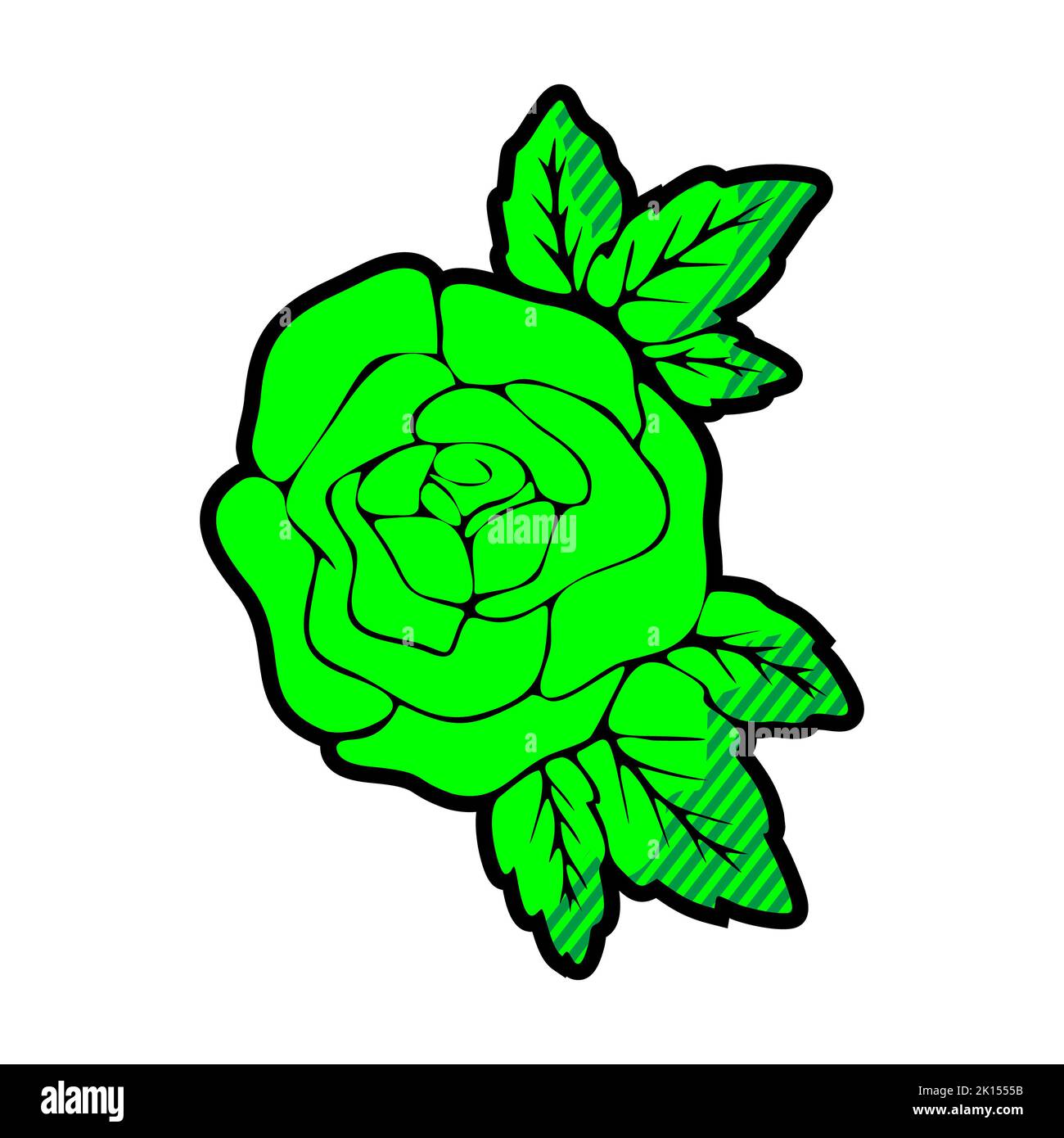 Motif roses dans un style moderne et plat pour le web, le graphisme et le design mobile. Vecteur d'icône Roses isolé sur fond blanc. Icône Roses vecteur illustrat Banque D'Images
