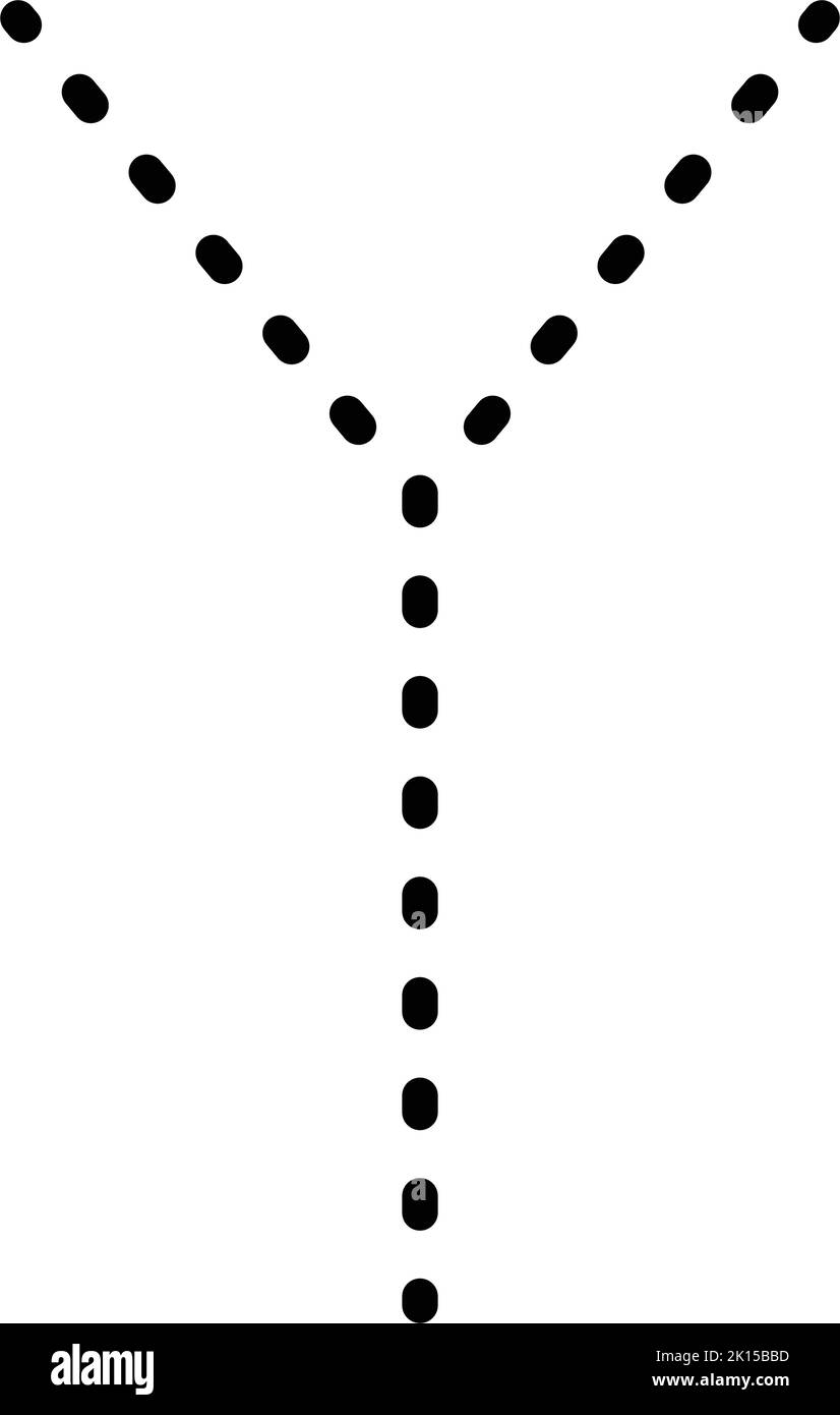 Traçage lettre alphabétique y préinscription ligne pointillée élément pour les enfants de maternelle, préscolaire et Montessori feuille de travail pour la pratique de l'écriture Illustration de Vecteur