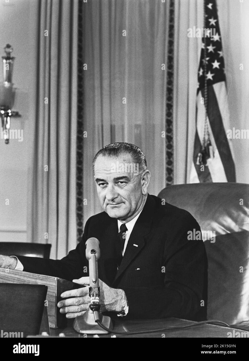 Photographie non datée de LBJ. Banque D'Images