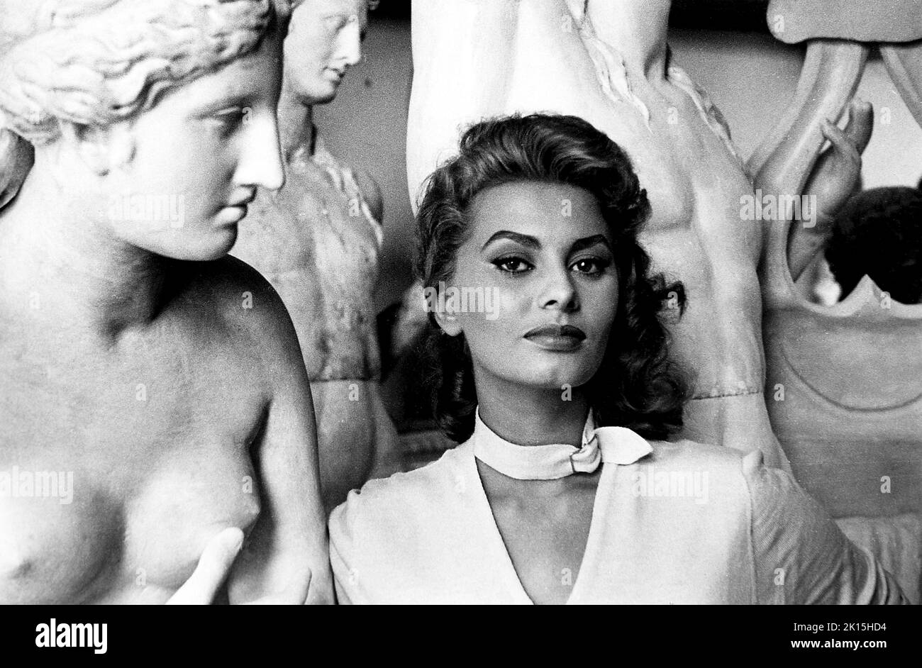 Sophia Loren dans un studio de Rome. Banque D'Images