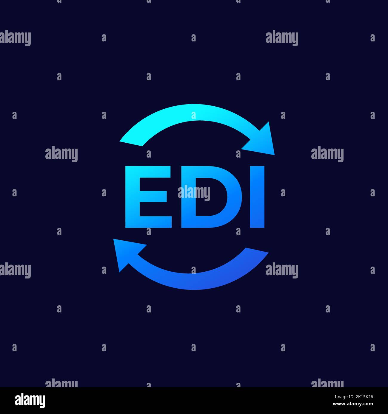 EDI, icône de vecteur d'échange de données électronique Illustration de Vecteur