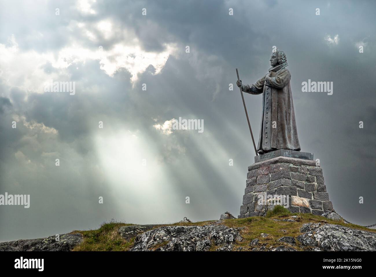 Statue de Hans Egede, fondateur de Nuuk en 1728, à Nuuk, au Groenland, le 20 juillet 2022 Banque D'Images