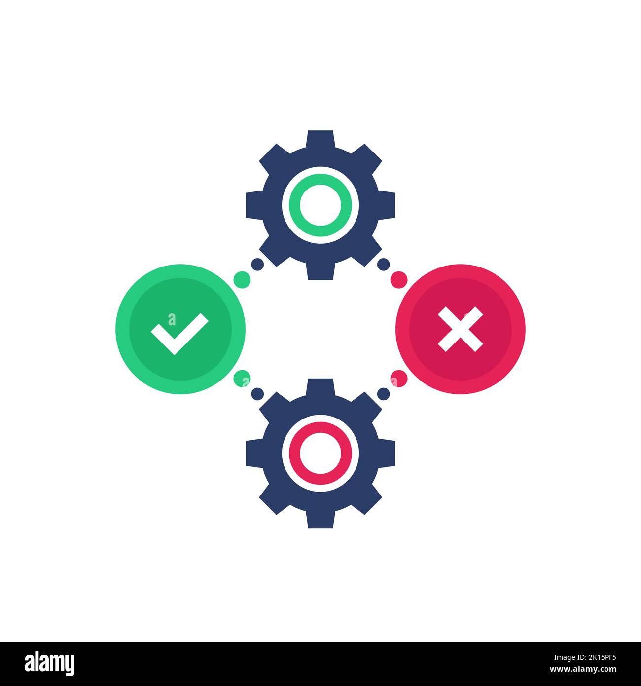 icône positive et négative avec rapports Illustration de Vecteur