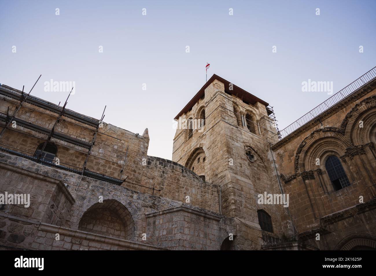 Vue sur l'Église du Saint-Sépulcre, Jérusalem Banque D'Images