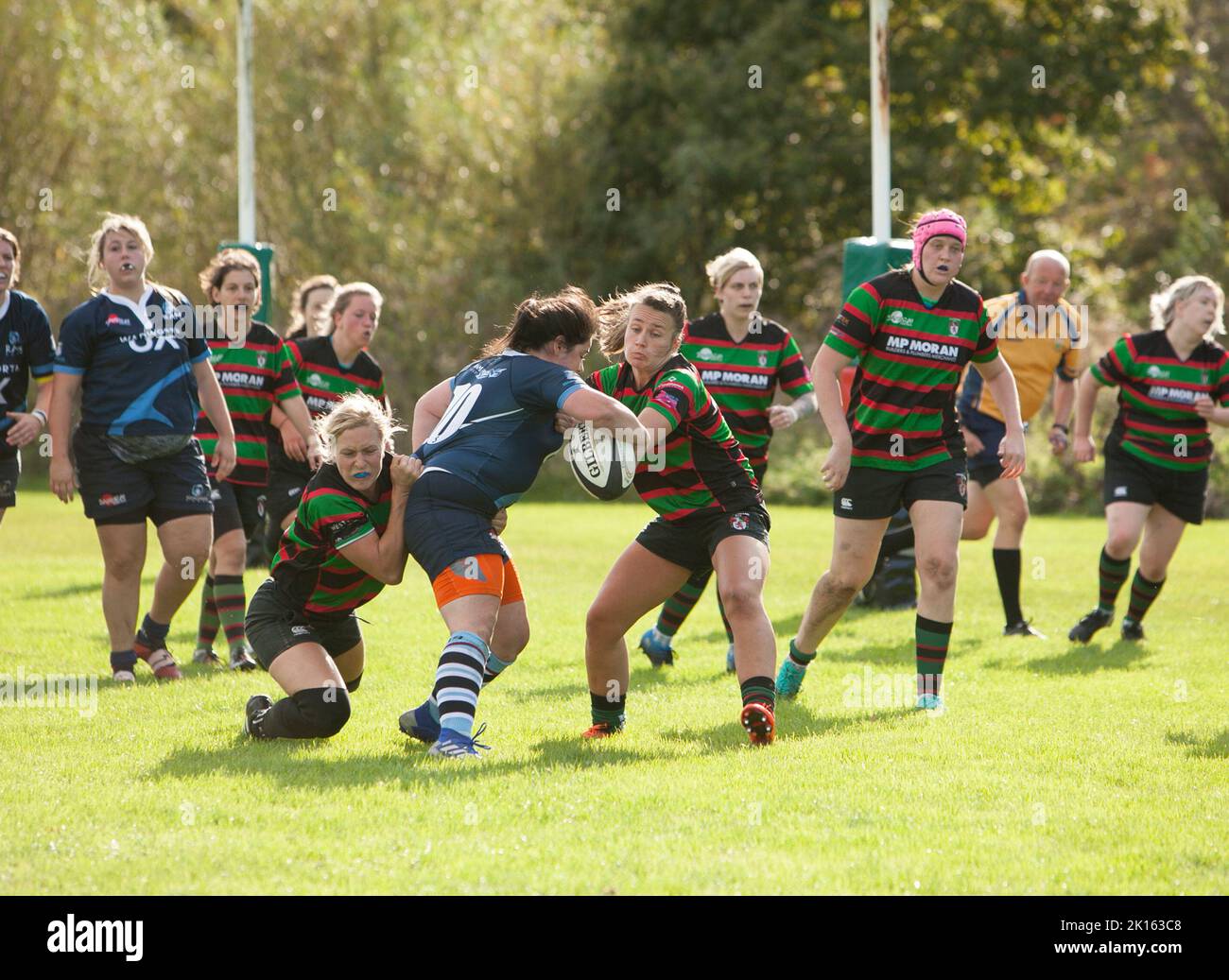 06/10/2019. WATFORD, ROYAUME-UNI. FEMMES RUGBY À LA FULERIANS DAMES 1ST XV LA FULERIANS JOUER RUGBY CONTRE LES BÉLIERS SIRENS DAMES CRÉDIT PHOTO : © RICH BOWEN PHOTOGRAPHIE Banque D'Images