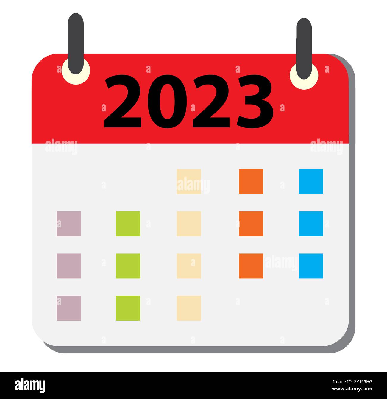 icône du calendrier de 2023 ans sur fond blanc. signe du calendrier