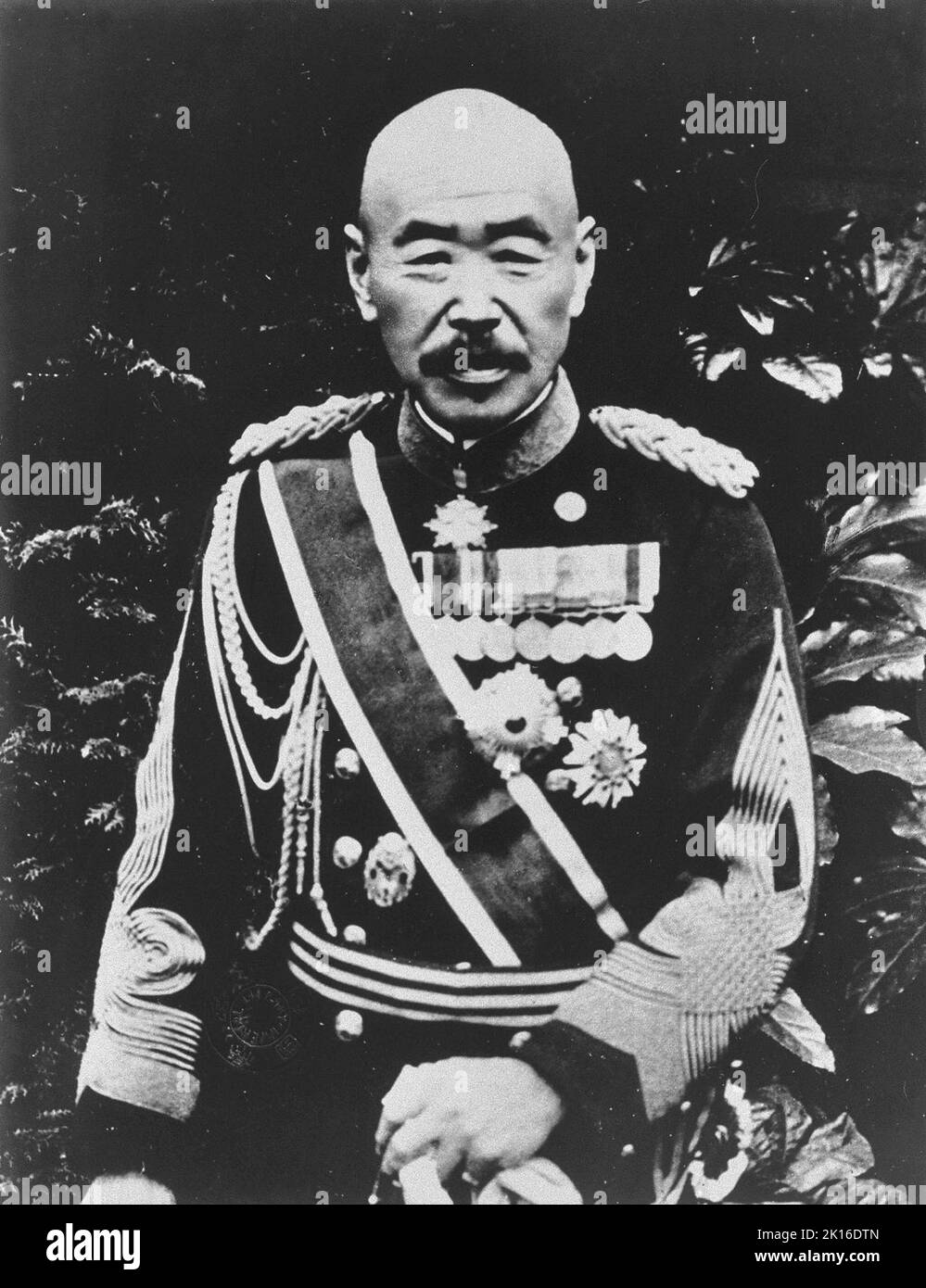 Portrait d'Uehara Yūsaku (1856 - 1933), un maréchal de l'Armée impériale japonaise. Banque D'Images