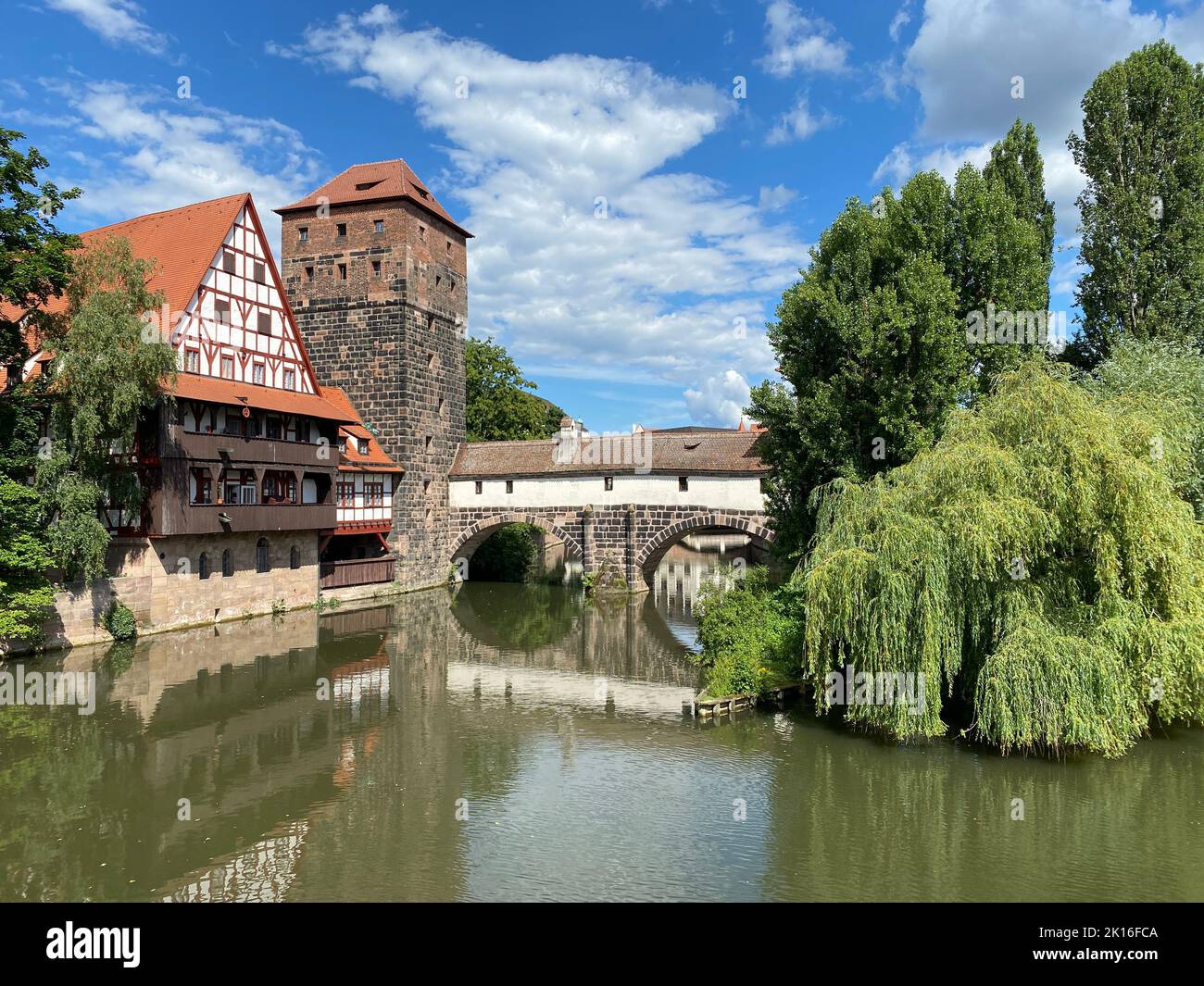 Le pont du Hangman à Nuremberg Banque D'Images