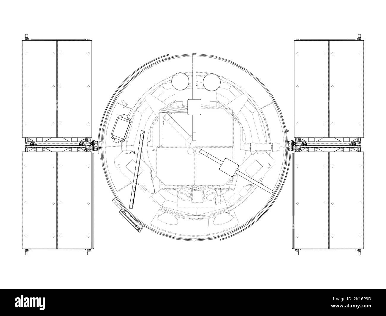 Télescope spatial Hubble. Sattellite Illustration de Vecteur