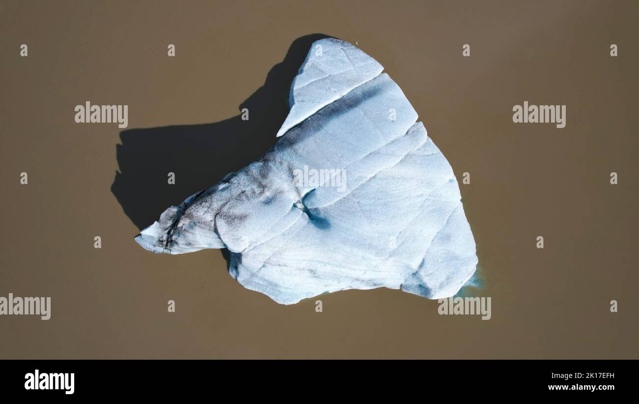 Iceberg, Islande - Drone perspective Banque D'Images