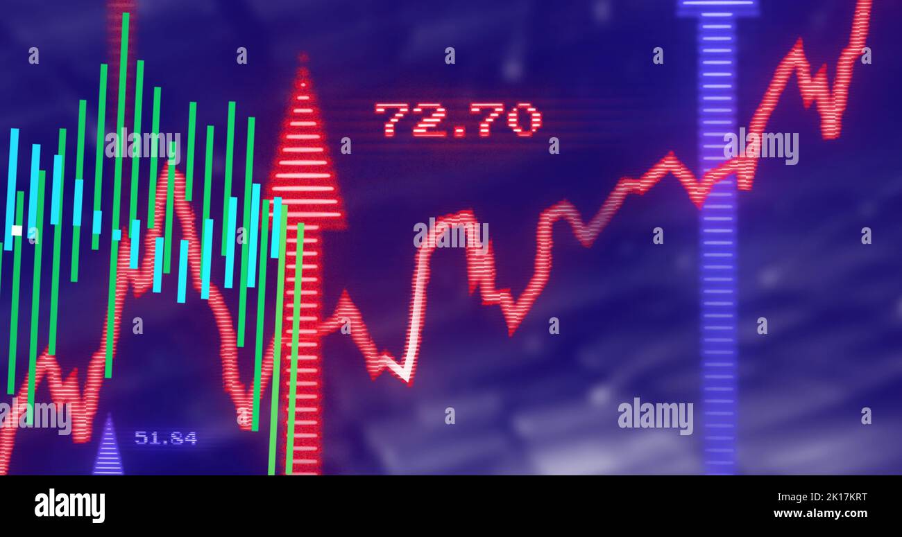 Image du traitement des données sur fond bleu Banque D'Images