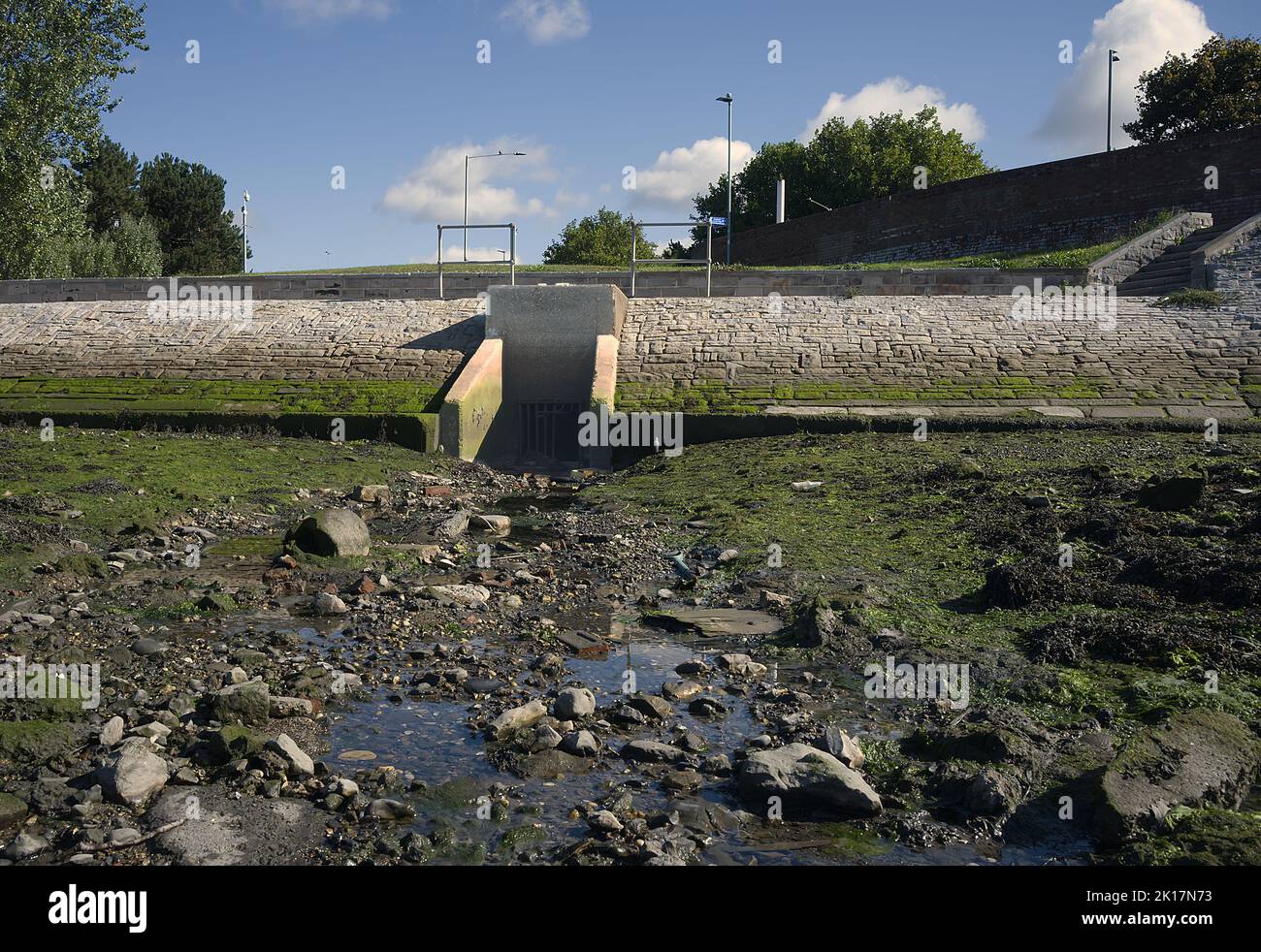 Eaux usées et pollution des plages Banque D'Images