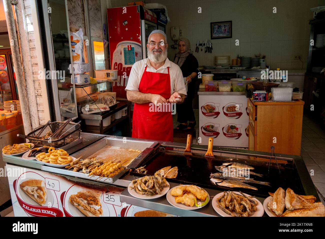 Türkei, Istanbul, Beykoz, Anadolu Kavagi, nourriture et boissons Banque D'Images