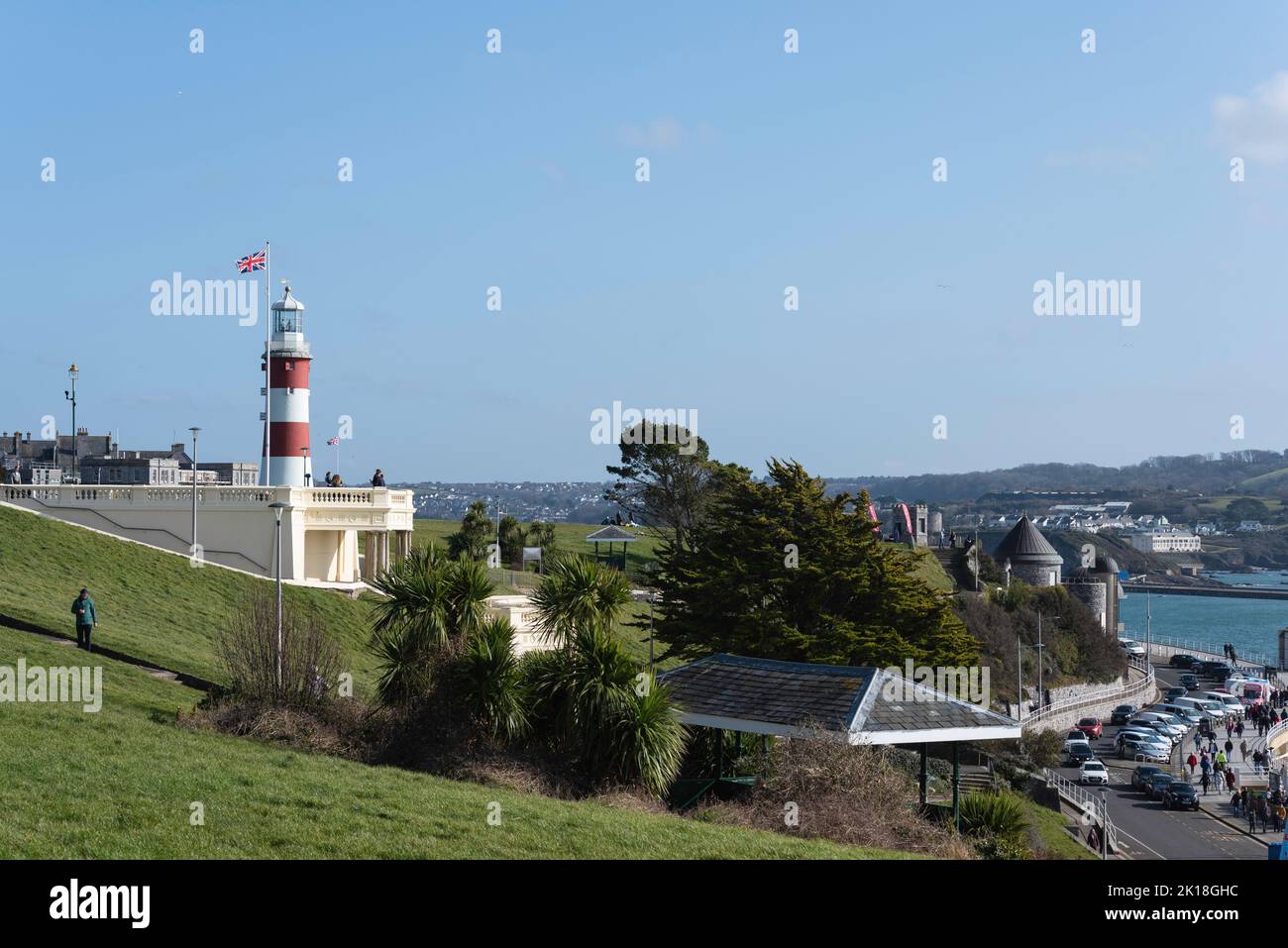 Vue sur Plymouth Sound, Devon, Royaume-Uni Banque D'Images