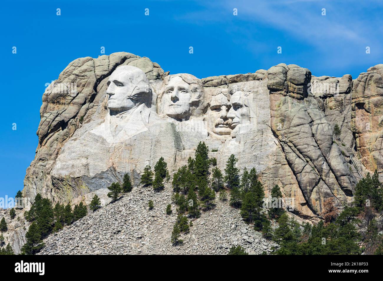 Chefs de présidents à Mount Rushmore, Dakota du Sud, États-Unis Banque D'Images