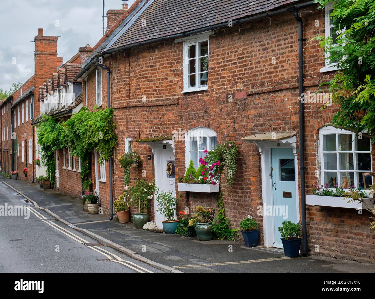 Cottages à Tenbury Wells, Worcestershire Banque D'Images