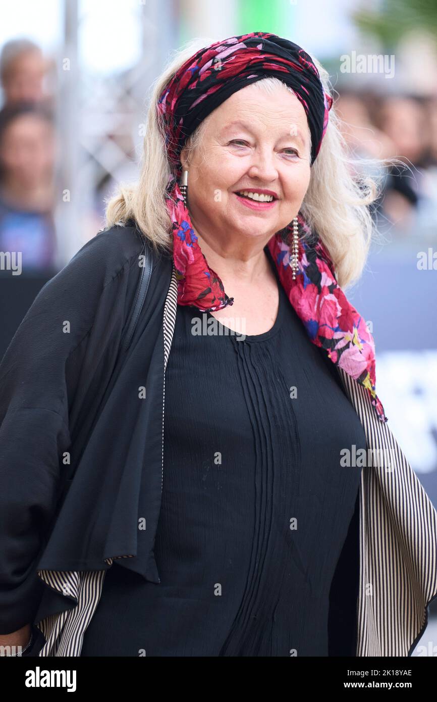 Donostia / San Sebastian. Espagne. 20220916, Hanna Schygulla arrive à l'hôtel Maria Cristina pendant 70th le Festival International du film de Saint-Sébastien sur 16 septembre 2022 à Donostia / Saint-Sébastien, Espagne Banque D'Images