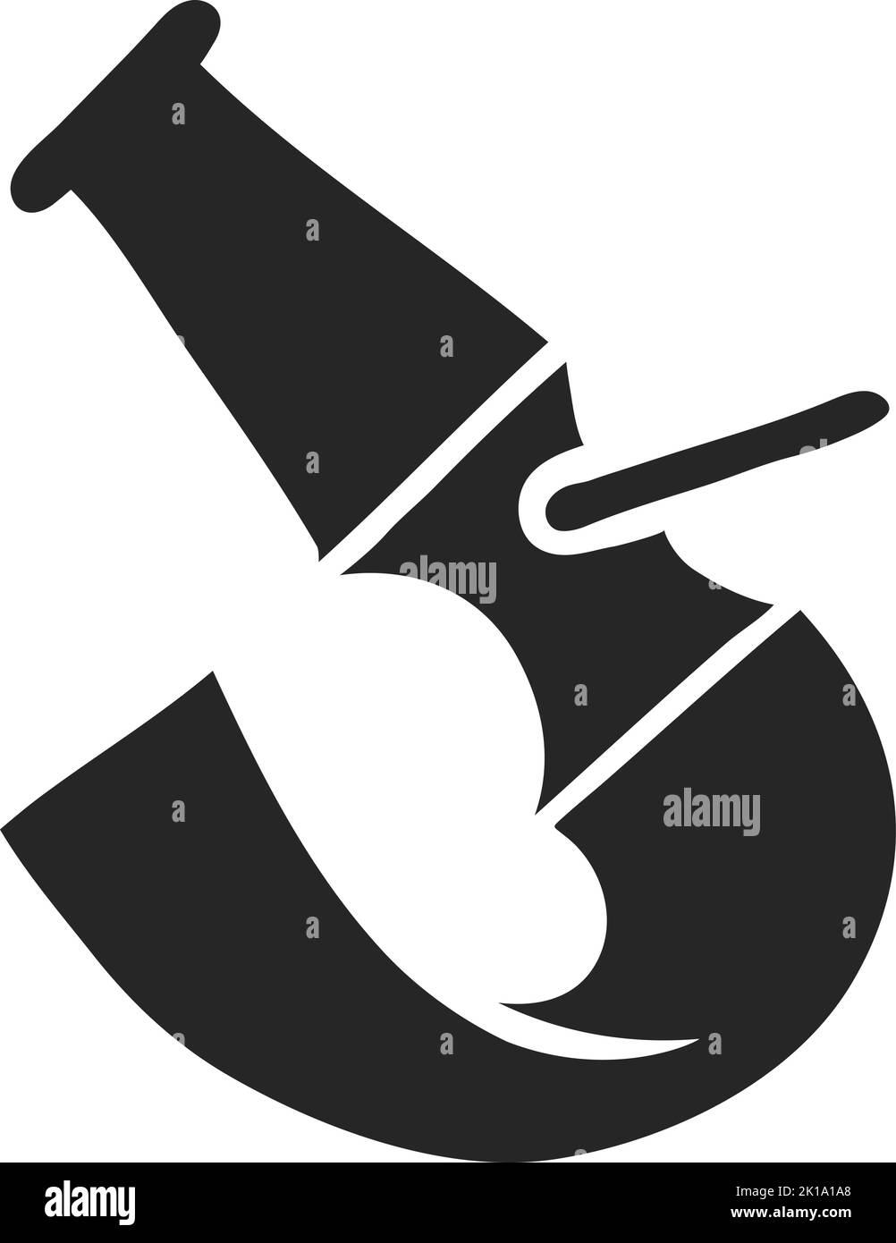 Illustration d'un vecteur de tuyau d'eau Fireman dessiné à la main Illustration de Vecteur