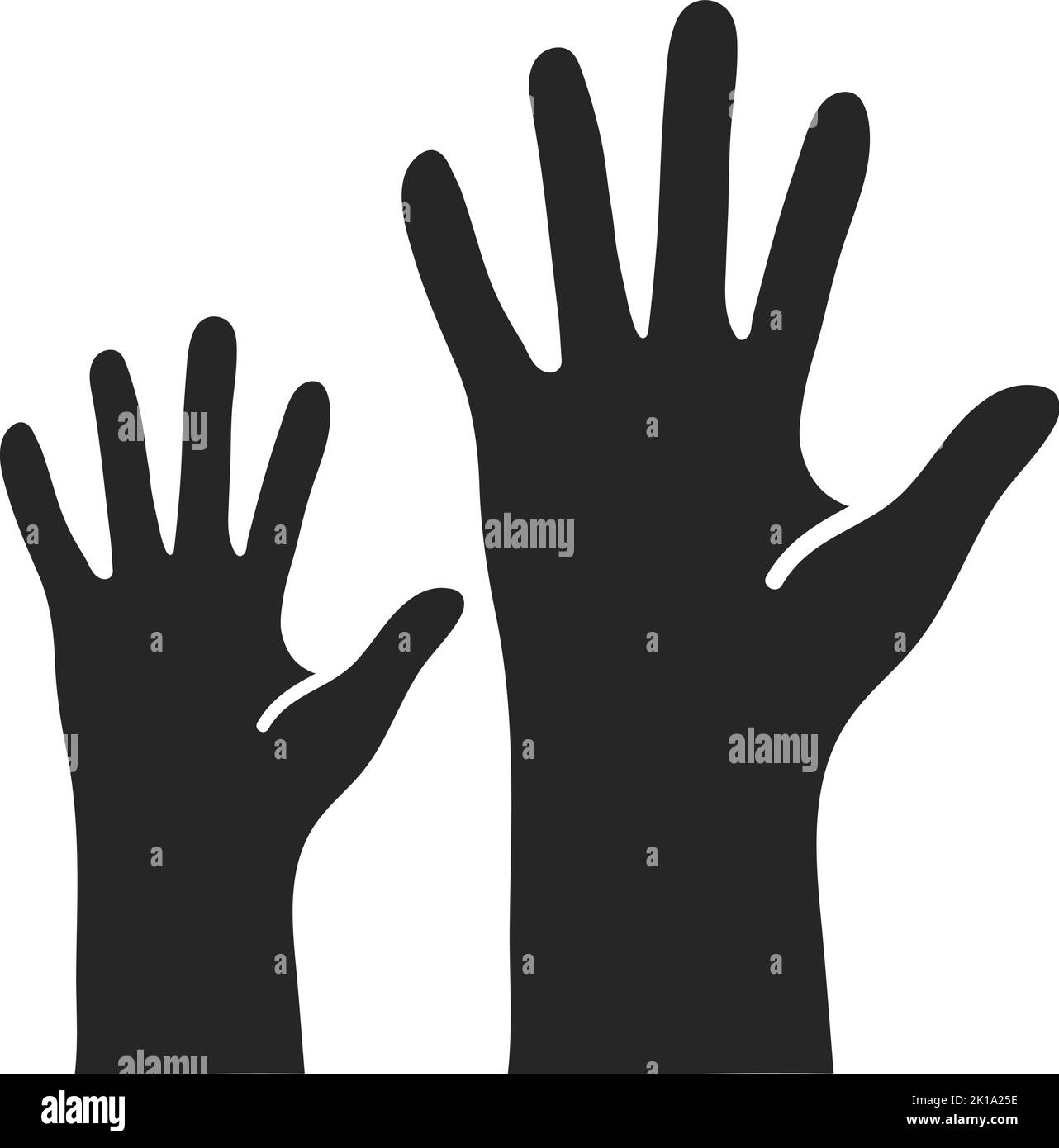 Illustration vectorielle des mains dessinées à la main Illustration de Vecteur