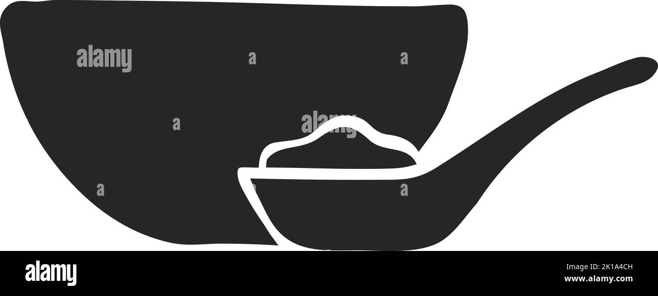 Illustration vectorielle de bol de porridge dessiné à la main Illustration de Vecteur