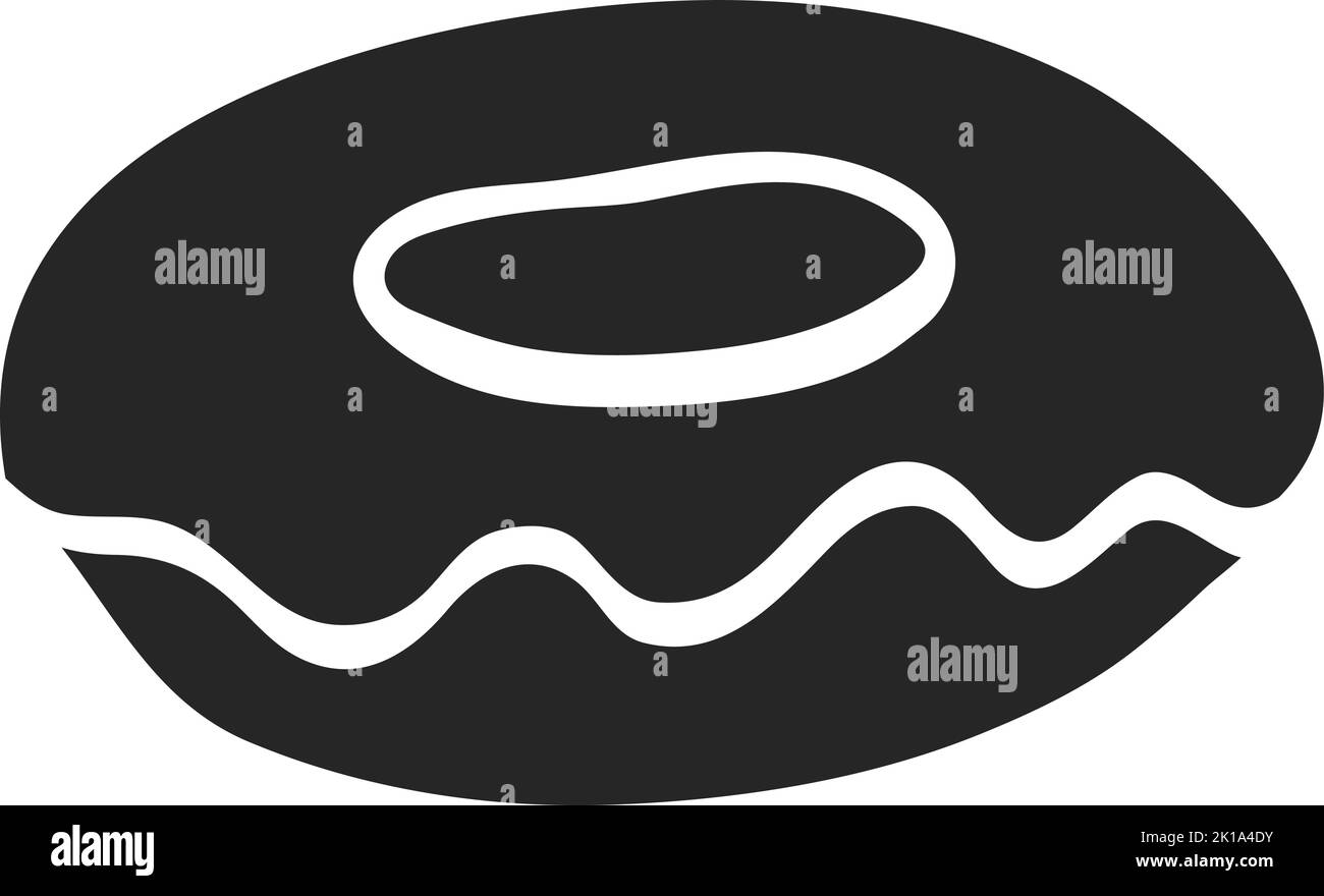 Illustration vectorielle Donut dessinée à la main Illustration de Vecteur