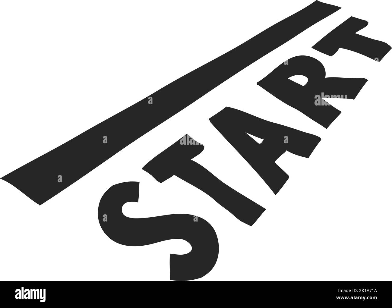 Illustration vectorielle de la ligne de départ dessinée à la main Illustration de Vecteur