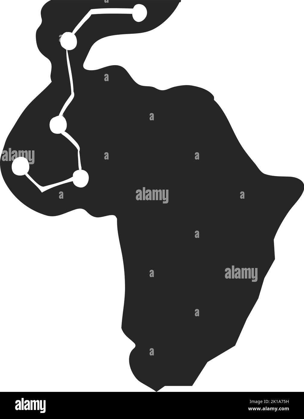 Illustration vectorielle de la carte d'itinéraire de rallye dessinée à la main Illustration de Vecteur