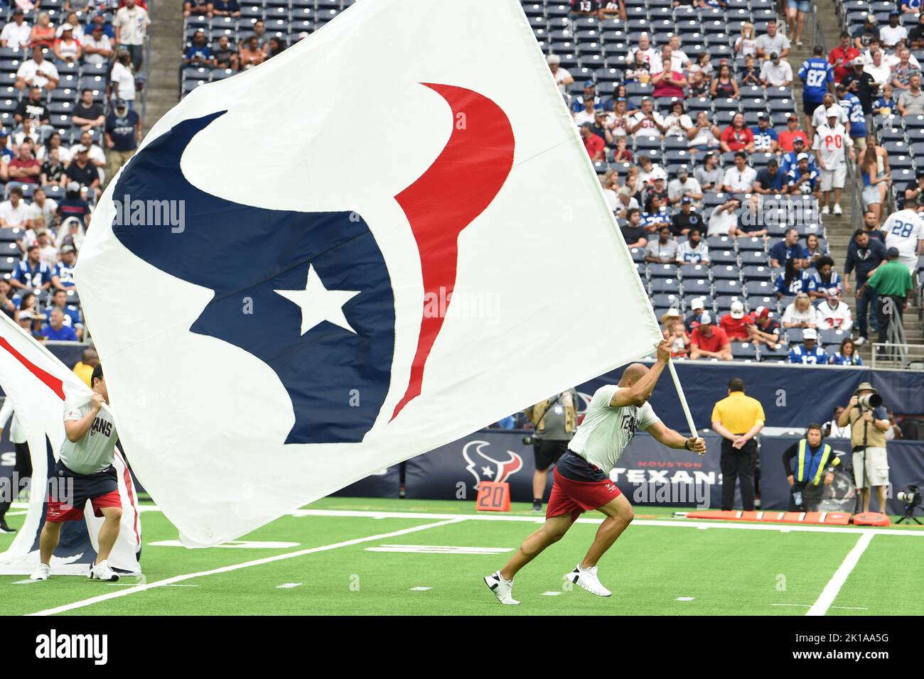 Drapeau du Texas de Houston lors du match de football NFL entre les Colts d'Indianapolis et les Texans de Houston sur 11 septembre 2022 au stade NRG de Houston, Banque D'Images